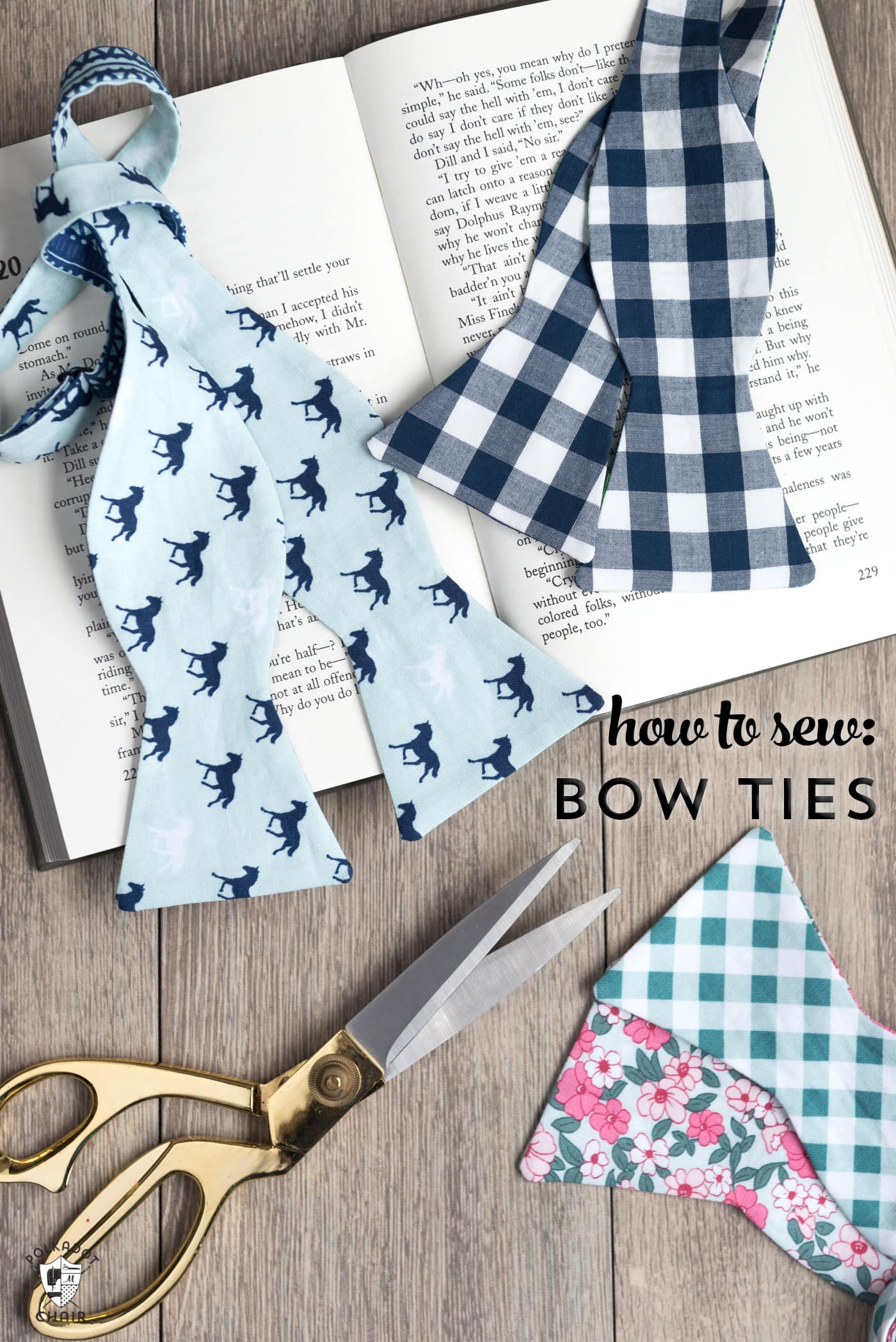 How to sew bow ties The Polka Dot Chair