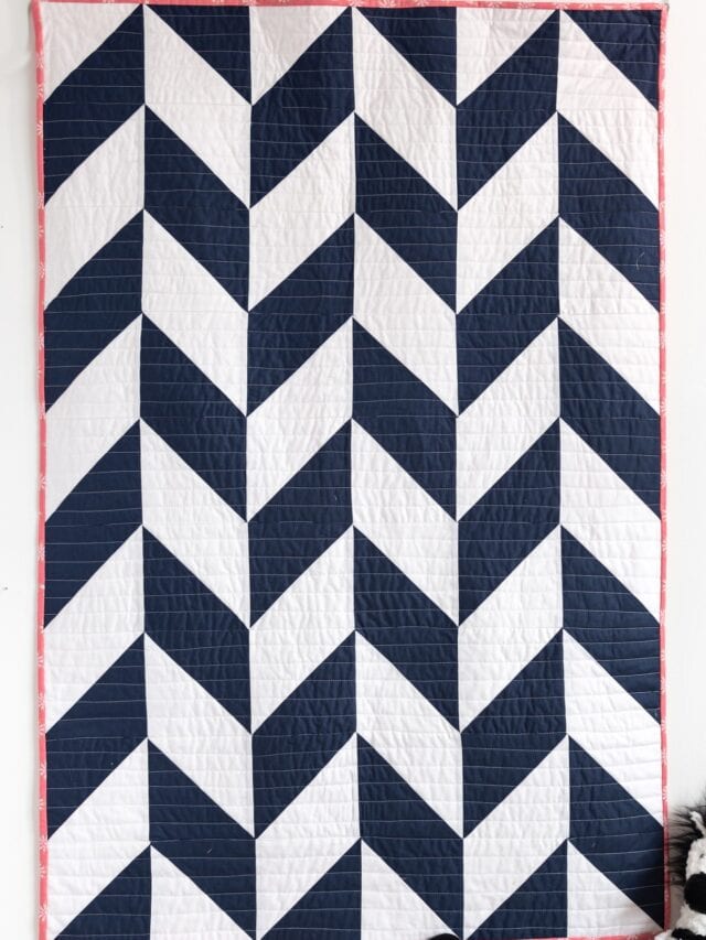 Herringbone Baby Quilt Pattern Using At A Time Hst Method Story The