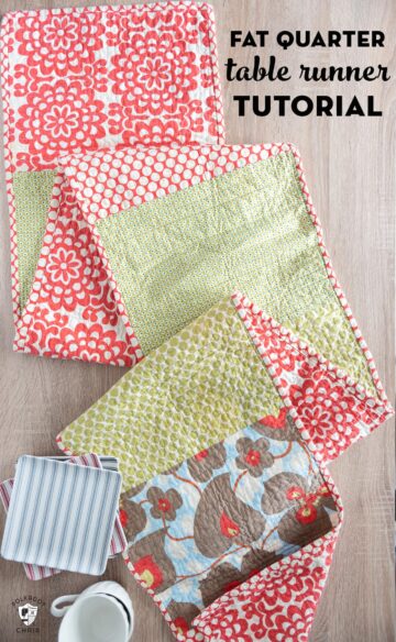 Simple Fat Quarter Quilted Table Runner Tutorial | Polka Dot Chair