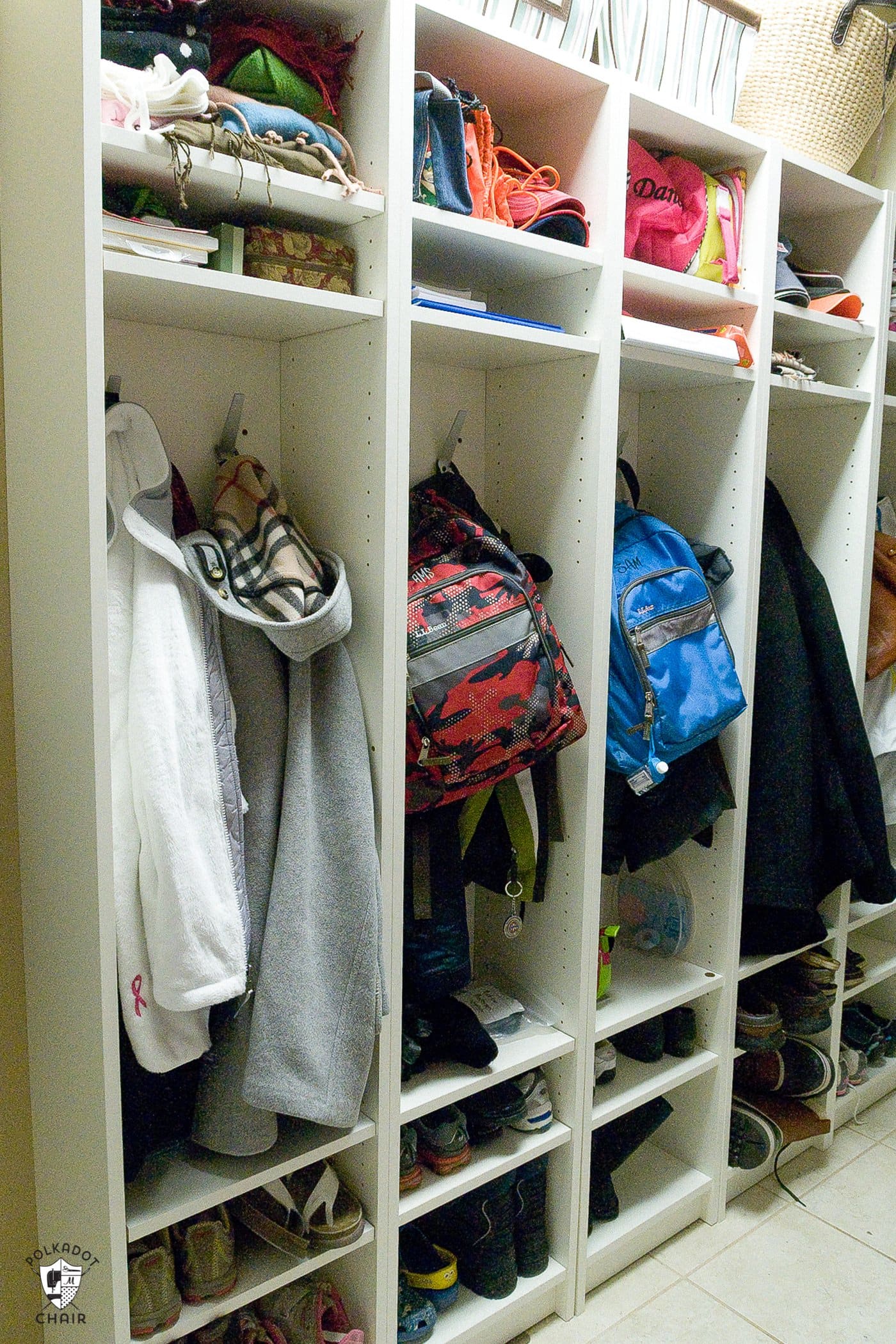 Ikea Hack Diy Mudroom Lockers From Ikea Bookcases The