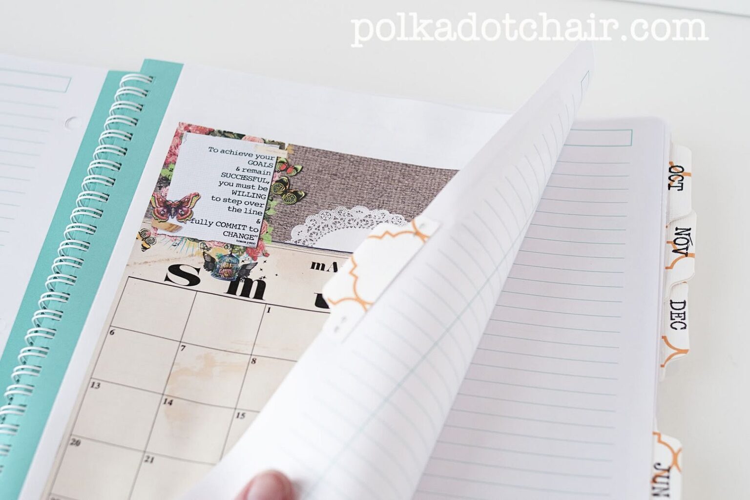 Easy DIY Planner & Sketchbook - The Polka Dot Chair