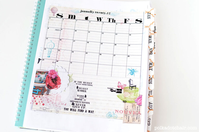 How to make a Planner and Create Printable Stickers - The Polka Dot Chair