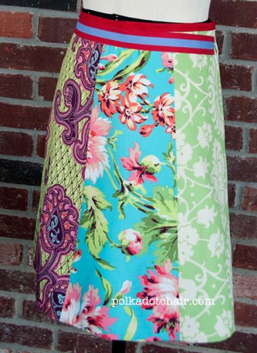 How to Make a Wrap Skirt; a Fat Quarter Fabric project | Polkadot Chair