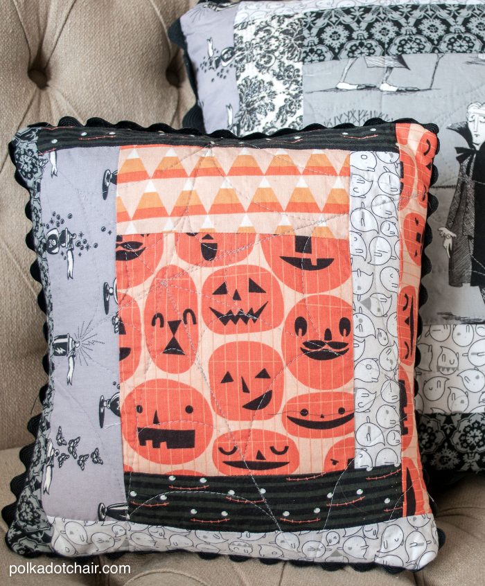 Jack O Lantern Halloween Pillow Sewing Pattern - The Polka Dot Chair