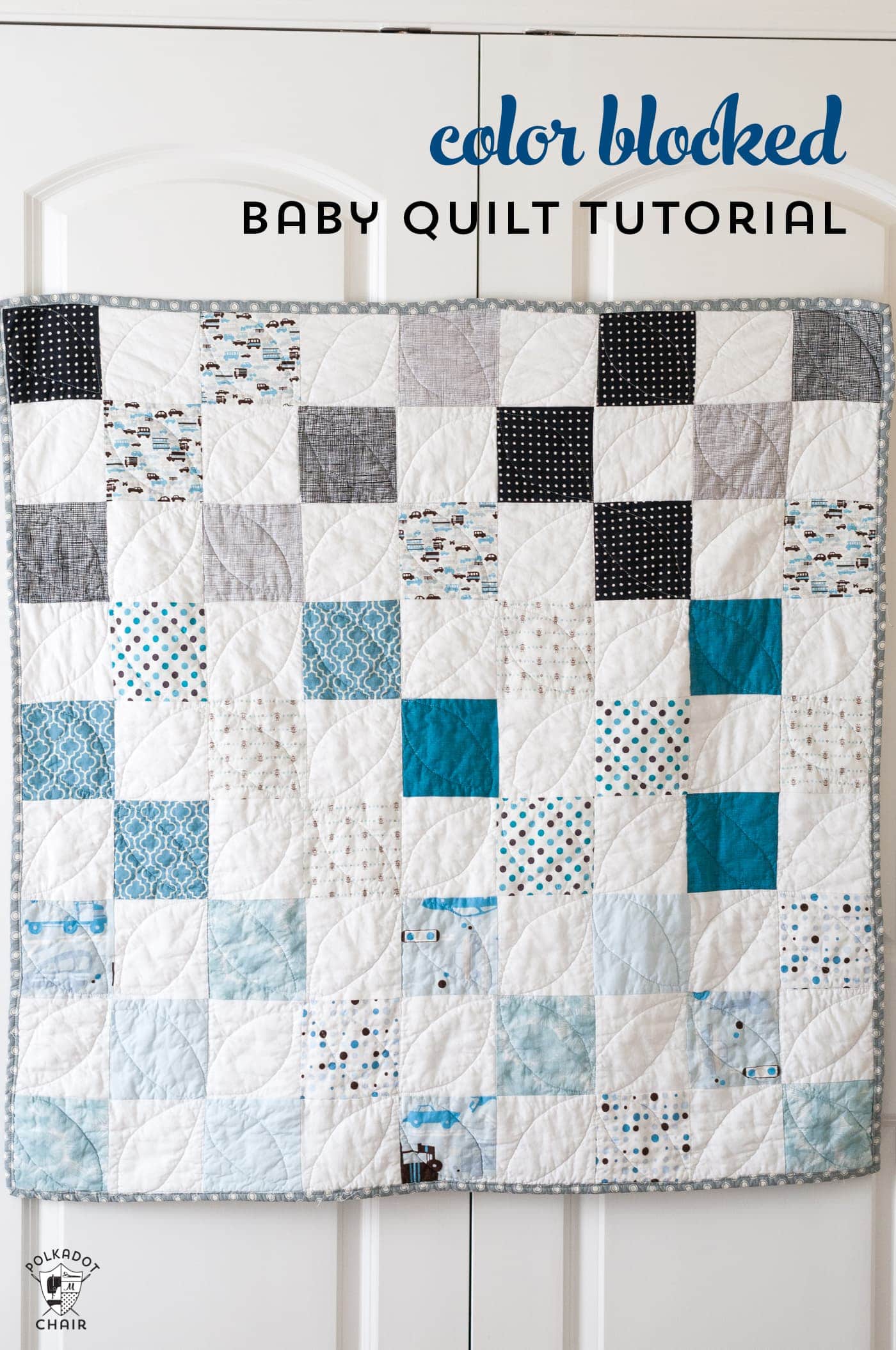 Color Blocked Patchwork Baby Quilt 