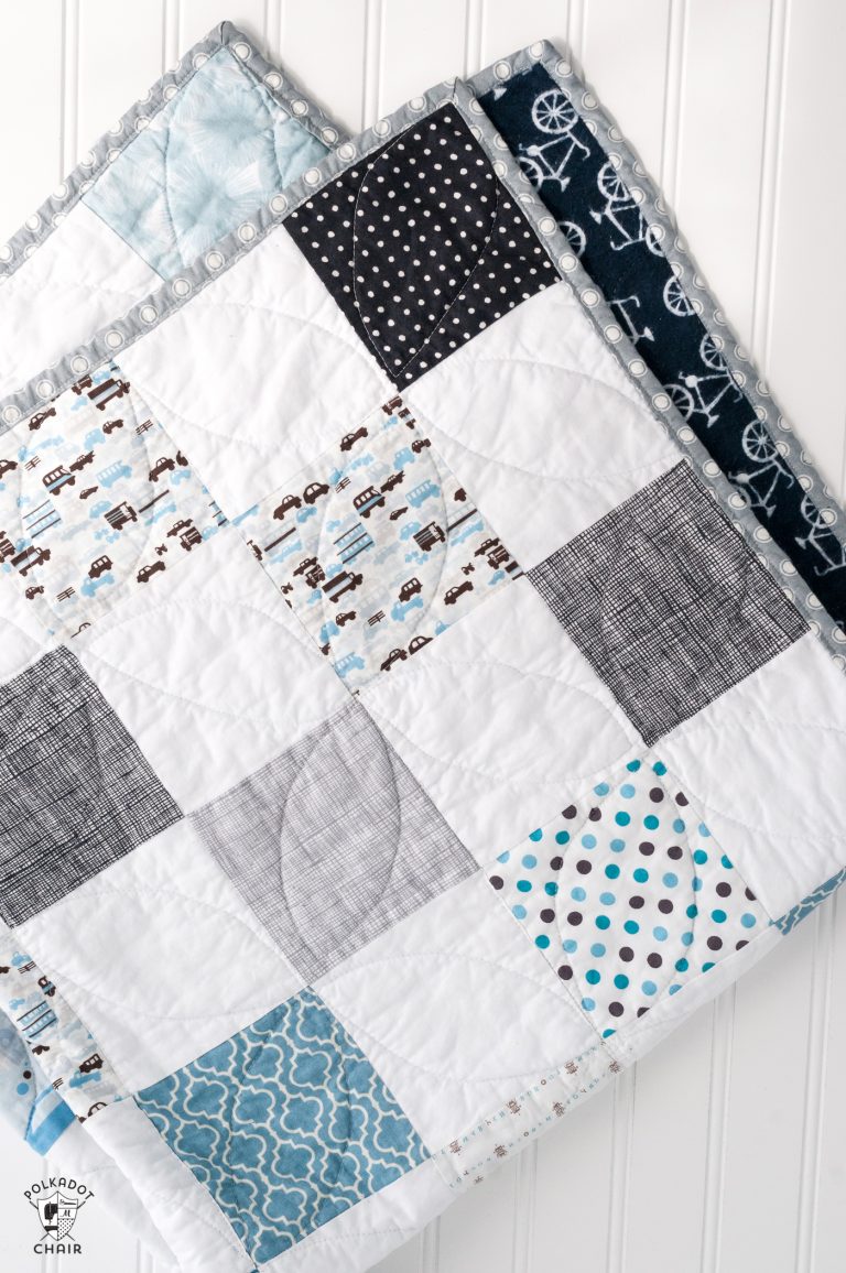 simple-patchwork-color-blocked-baby-quilt-tutorial-polka-dot-chair