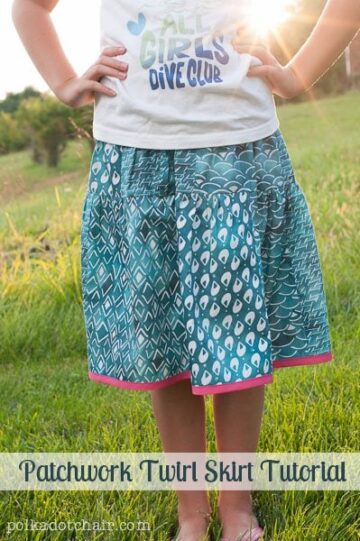 Patchwork Twirl Skirt Tutorial, the Polka Dot Chair