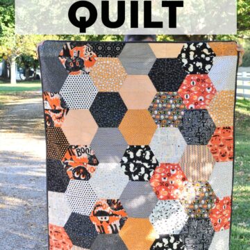 Large Hexagon Quilt Pattern and Tutorial | Polka Dot Chair