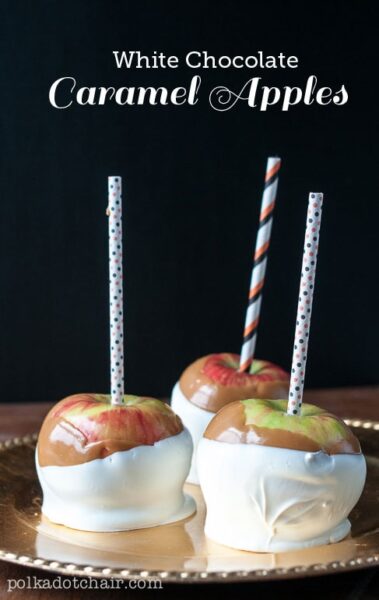 White Chocolate Caramel Apples - The Polka Dot Chair