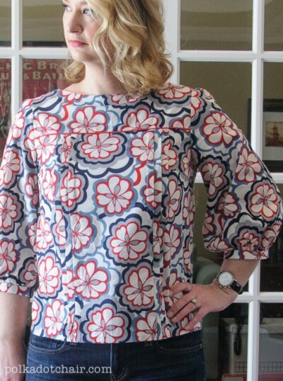 Mathilde Blouse Sewing Pattern, the Polka Dot Chair