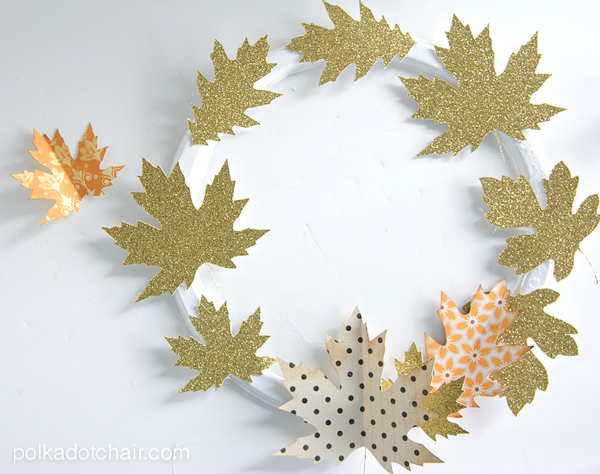 Paper Leaf Autumn Wreath Tutorial and lots of Gorgeous Fall Wreath