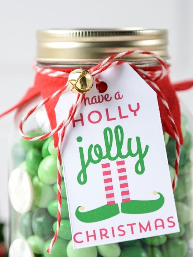 Elf Christmas Mason Jar Gifts Story - The Polka Dot Chair