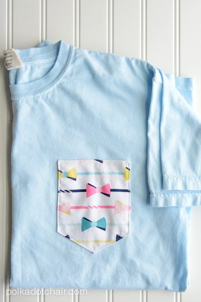 DIY Embellished Pocket Tees Tutorial