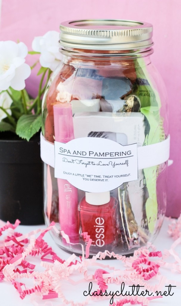 Spa in a Jar - Mason Jar Gift idea