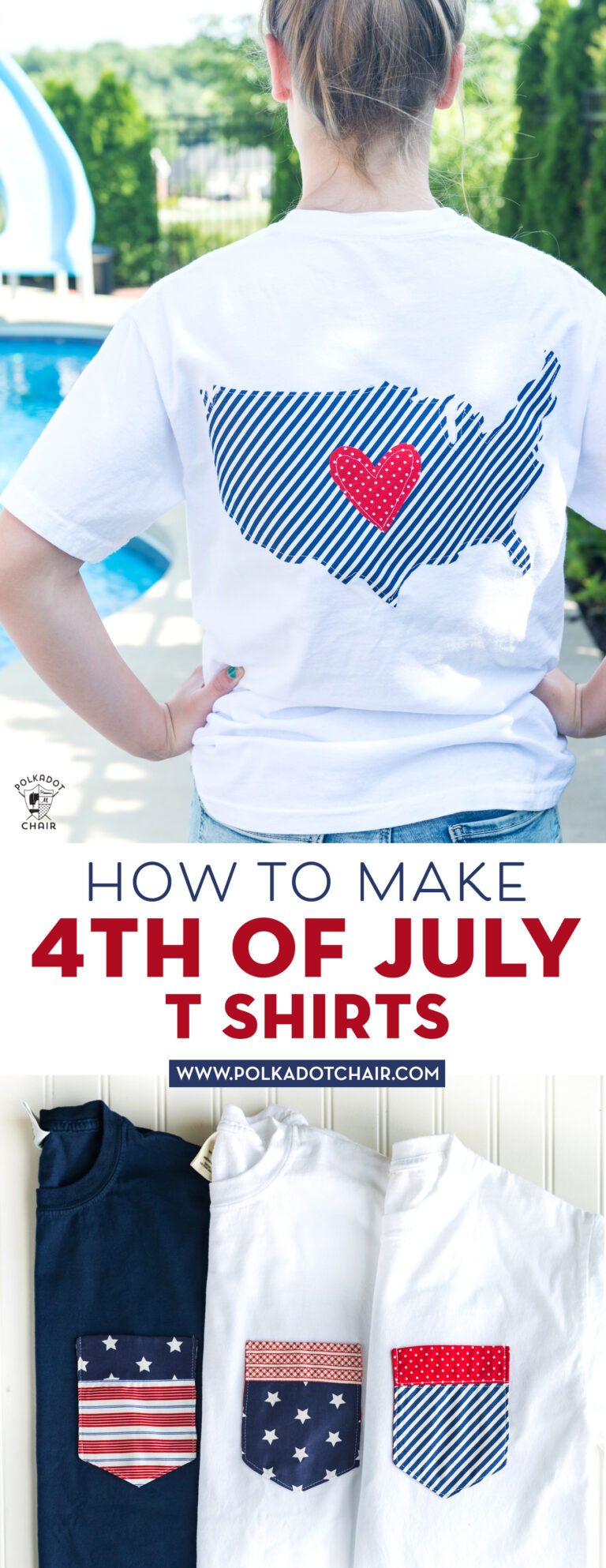 Cute & Easy DIY 4th of July Shirts | Polka Dot Chair