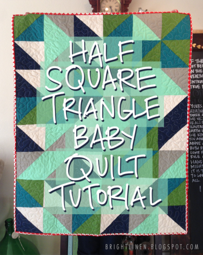 Half Square Triangle Baby Quilt tutorial