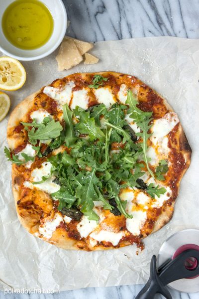 Recipe: Margherita Pizza with Arugula & Lemon Salad