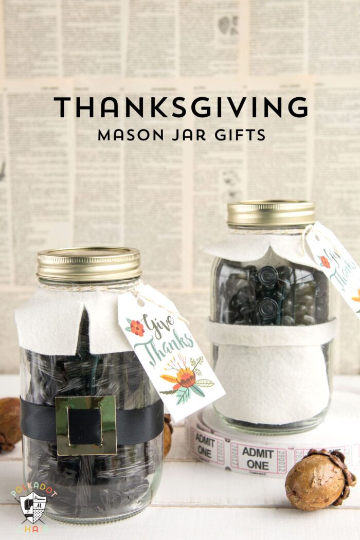 Thanksgiving Mason Jar Gift Idea - The Polka Dot Chair