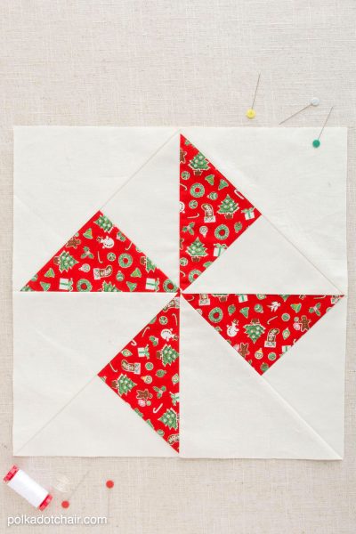 How to Make a 15 inch Turnstile Quilt Block | Polka Dot Chair