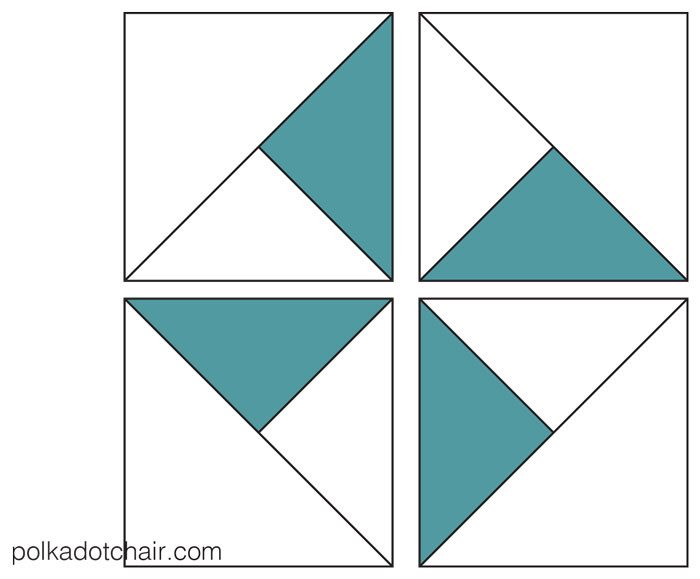 Free Baby Quilt Patterns featuring simple Turnstile Quilt Blocks ...