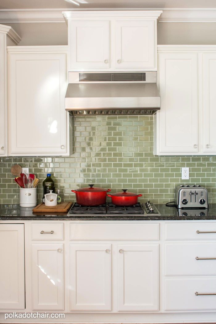 Painted Kitchen Cabinet Ideas and Kitchen Makeover Reveal - The Polka ...