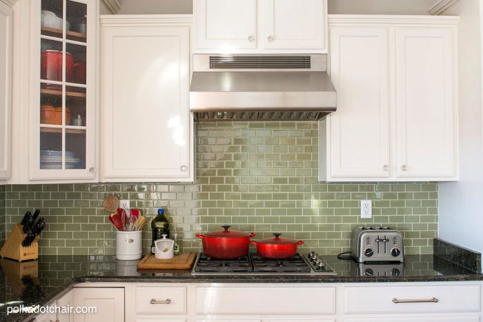 Painted Kitchen Cabinet Ideas and Kitchen Makeover Reveal - The Polka ...