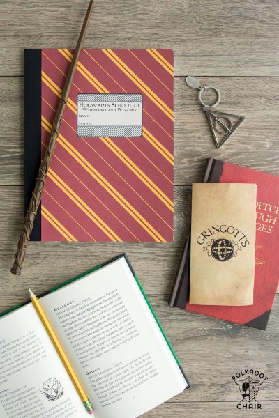 DIY Hogwarts Inspired Notebooks; a Harry Potter Craft Idea