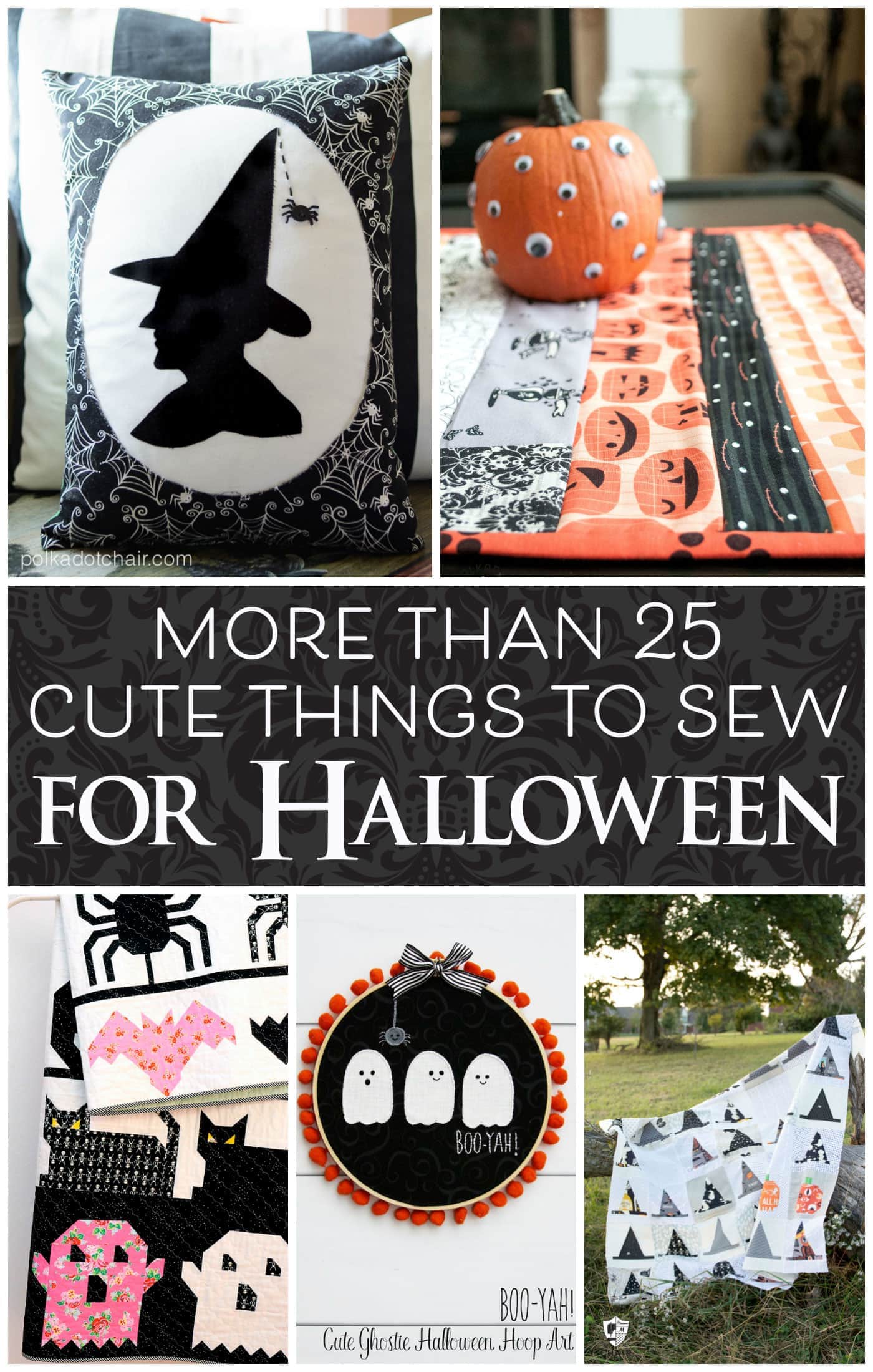 aansluiten Schilderen pijn doen 25+ Cute Things to Sew for Halloween | Polka Dot Chair