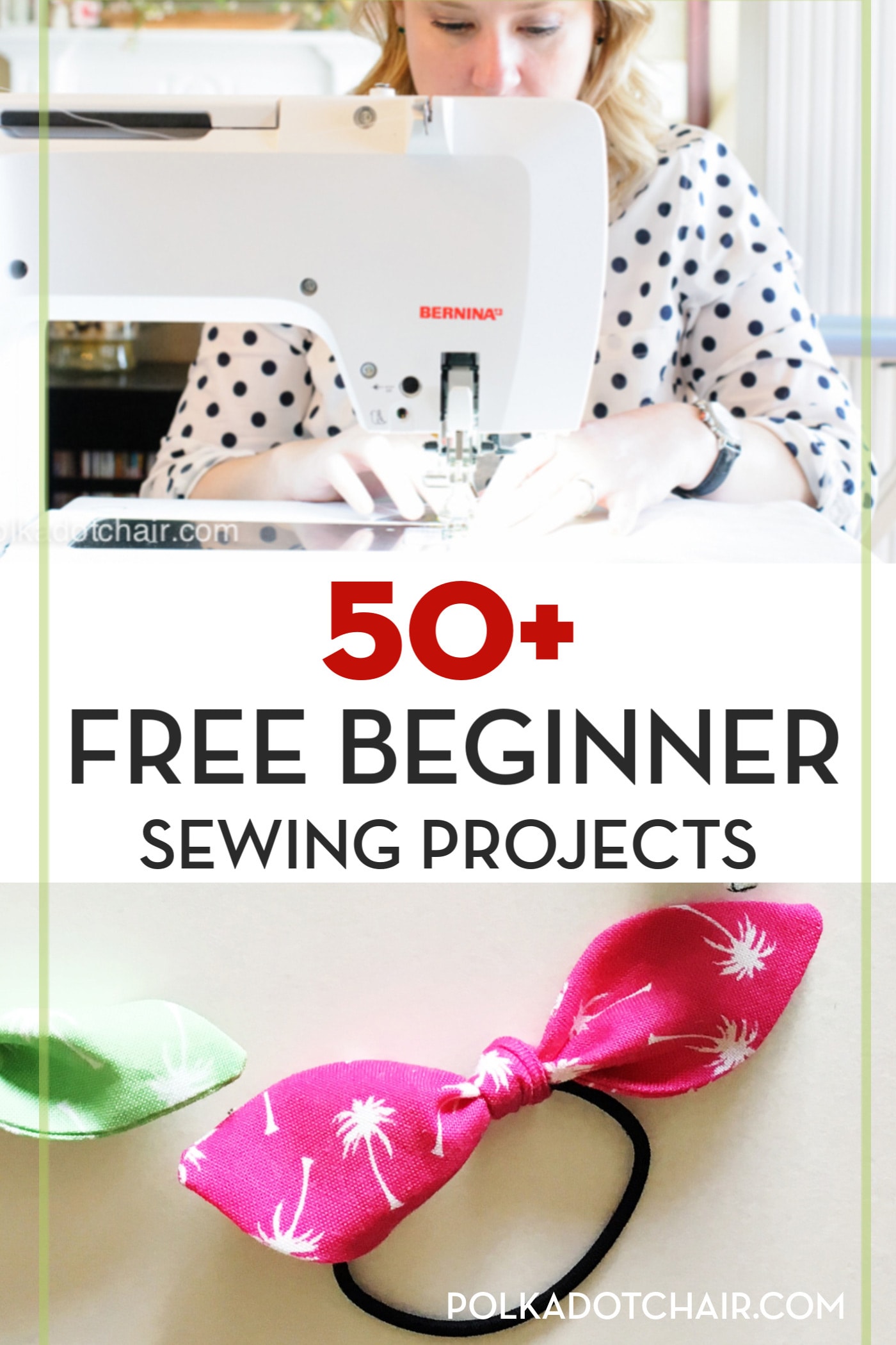 50+ Simple & Easy Beginner Sewing Projects Polka Dot Chair