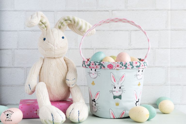 Mini Easter Basket Sewing Pattern - The Polka Dot Chair