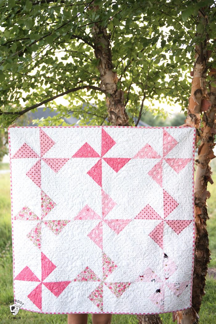 Free Baby Quilt Patterns Featuring Simple Turnstile Quilt Blocks The Polka Dot Chair