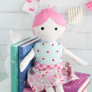 For the little red haired girl, Mini Dresden Plate Quilt & Doll