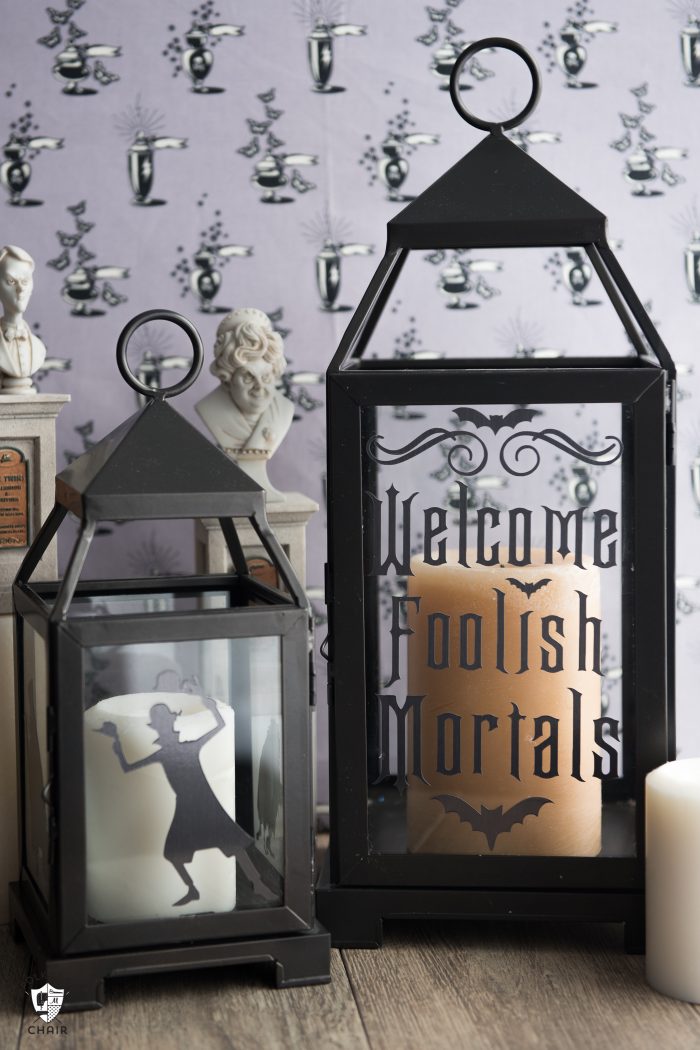 DIY Halloween Decor ideas; Haunted Mansion Inspired Lanterns