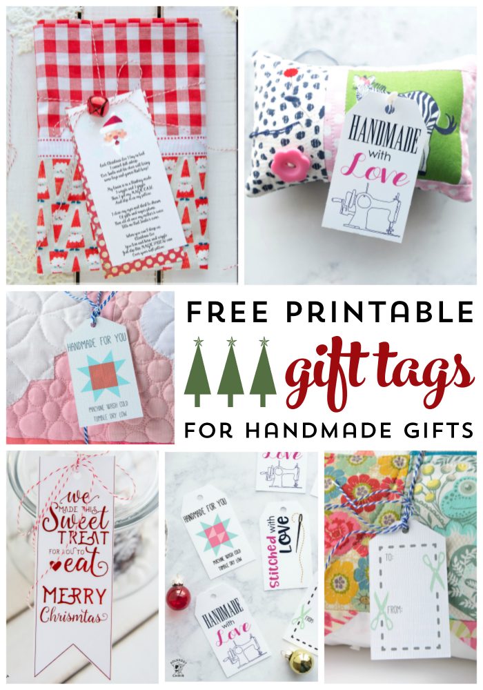 Free Gift Tag Printable - Handmade with Love - Stitchberry