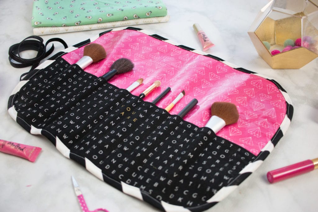 Sew your own makeup brush roll - 20th Century Cloth - Mid Century Fabric  And Homewares