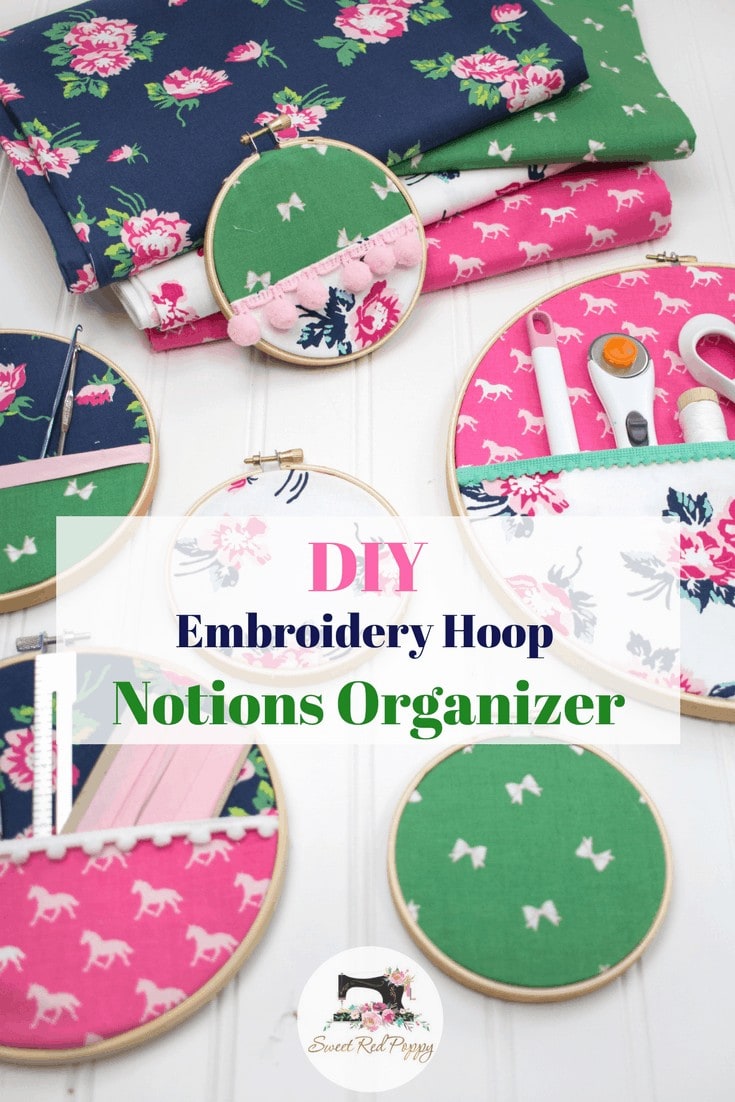 DIY Embroidery Hoop Hanging Wall Organizers