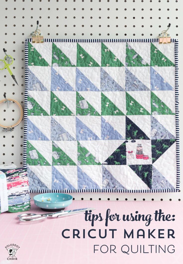 How to Use the Cricut Maker for Quilting Polka Dot Chair
