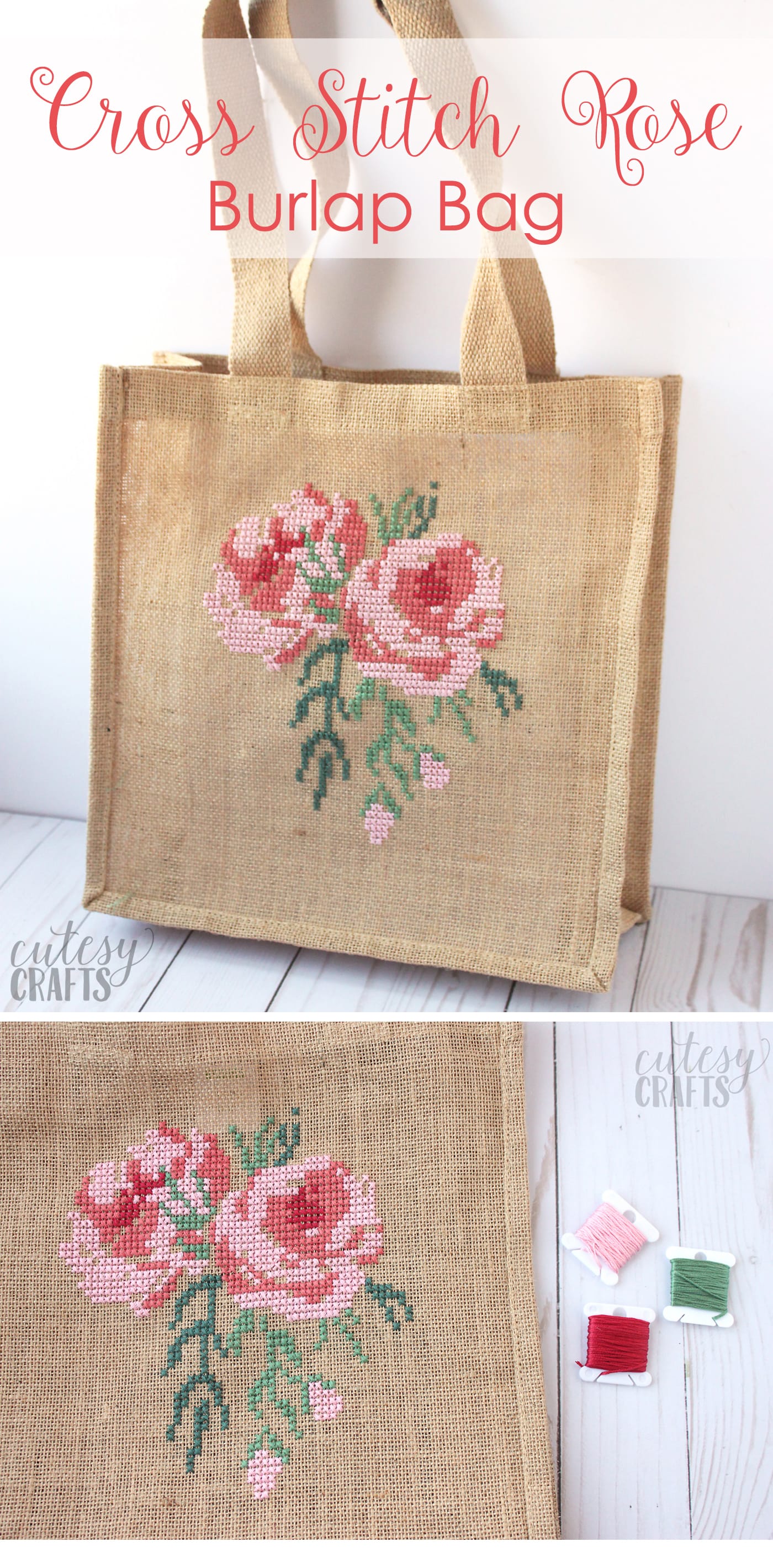 Cross Stitch Project Bags - Sewing Print