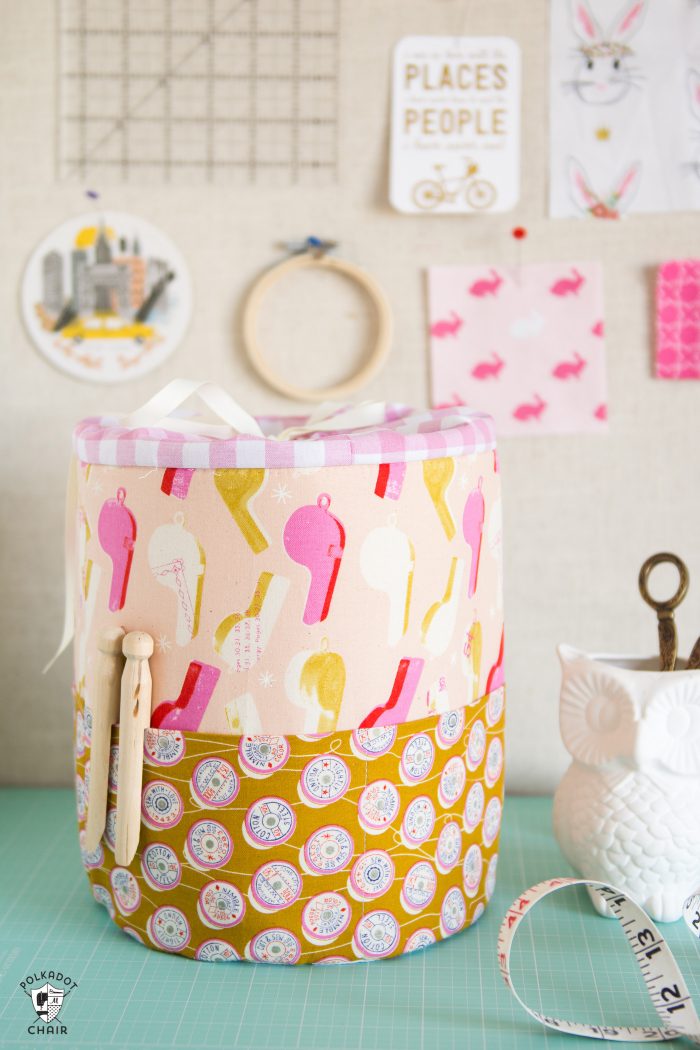 DIY Fabric Storage Bins Sewing Pattern - The Polka Dot Chair