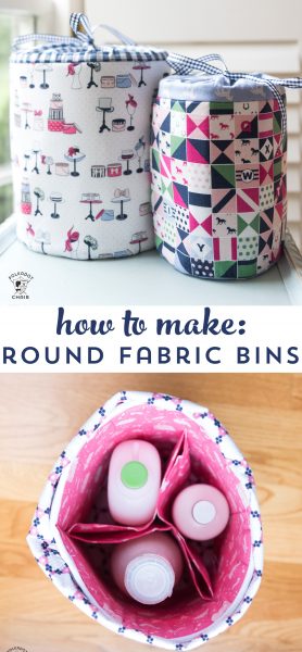 DIY Fabric Storage Bins Sewing Pattern - The Polka Dot Chair