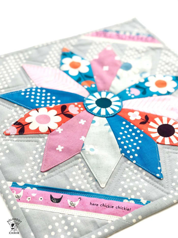 Free Mini Quilt Pattern Dresden Plate Quilt The Polka Dot Chair