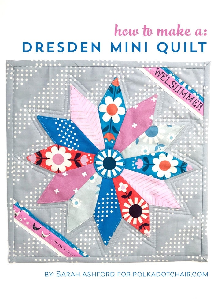 Free Mini Quilt Pattern, Dresden Plate Quilt - The Polka Dot Chair
