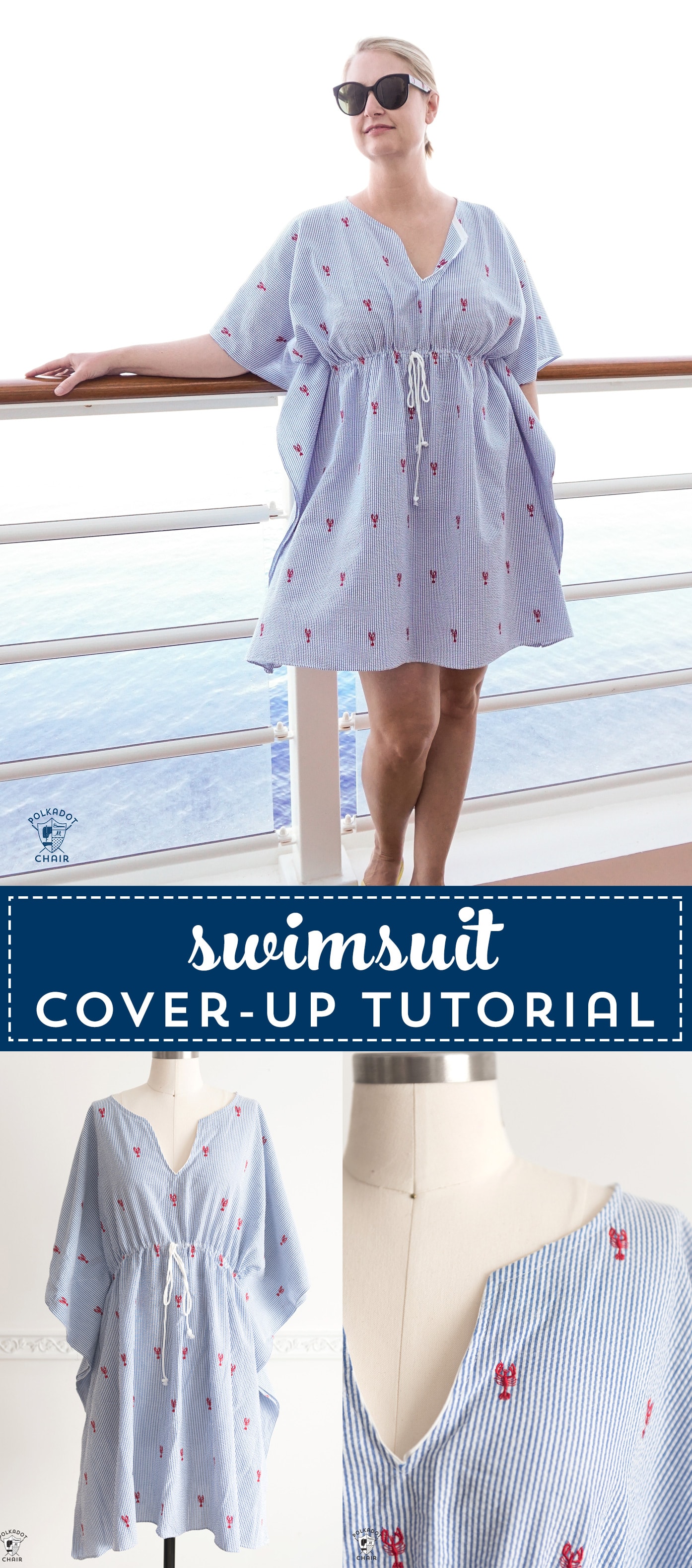 Simple to Sew Swimsuit CoverUp Pattern The Polka Dot Chair