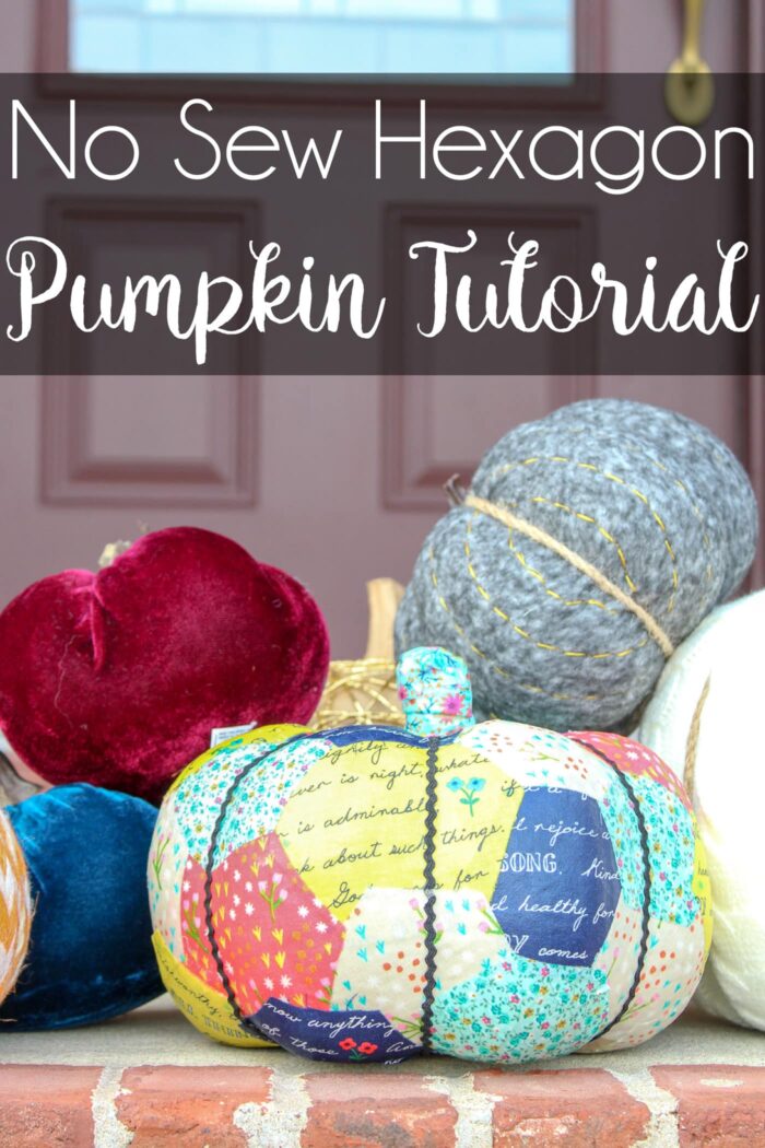 How to Decoupage a Pumpkin with Fabric | The Polka Dot Chair