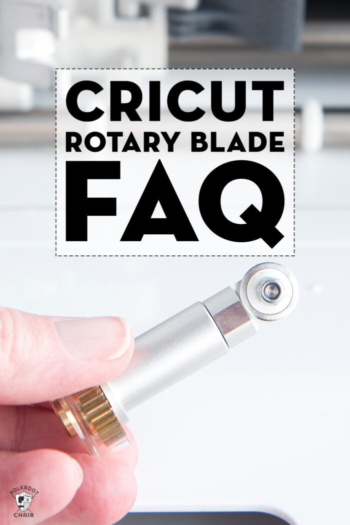 Answers to your FAQ's about the Cricut Rotary Blade - the Polka Dot Chair