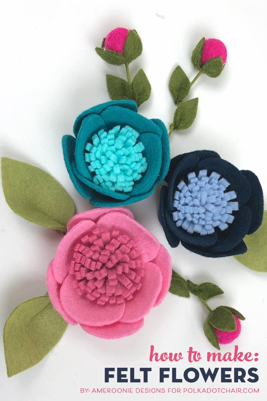 Download How To Make Adorable Felt Flowers The Polka Dot Chair