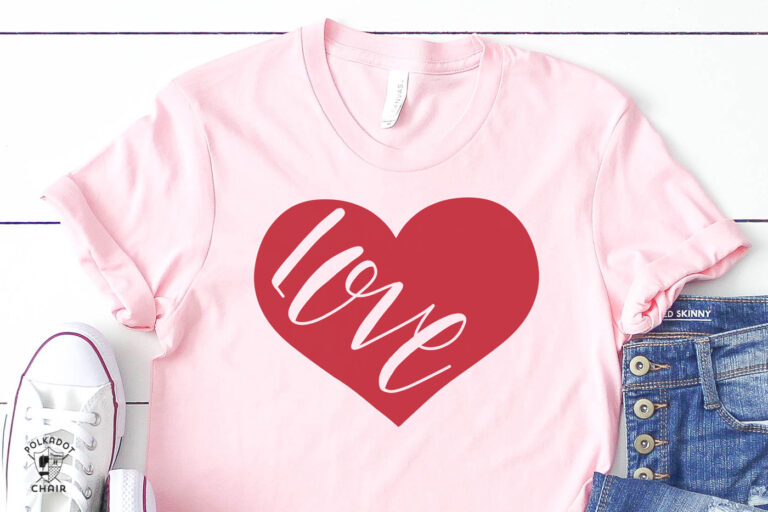 DIY Valentine's Day T-Shirts and Valentine SVG Files | Polka Dot Chair