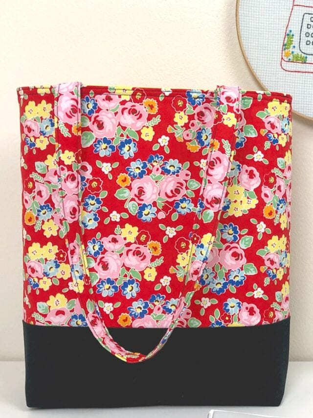 Learn How To Make A Bag; A Simple Tote Bag Pattern Story - The Polka 