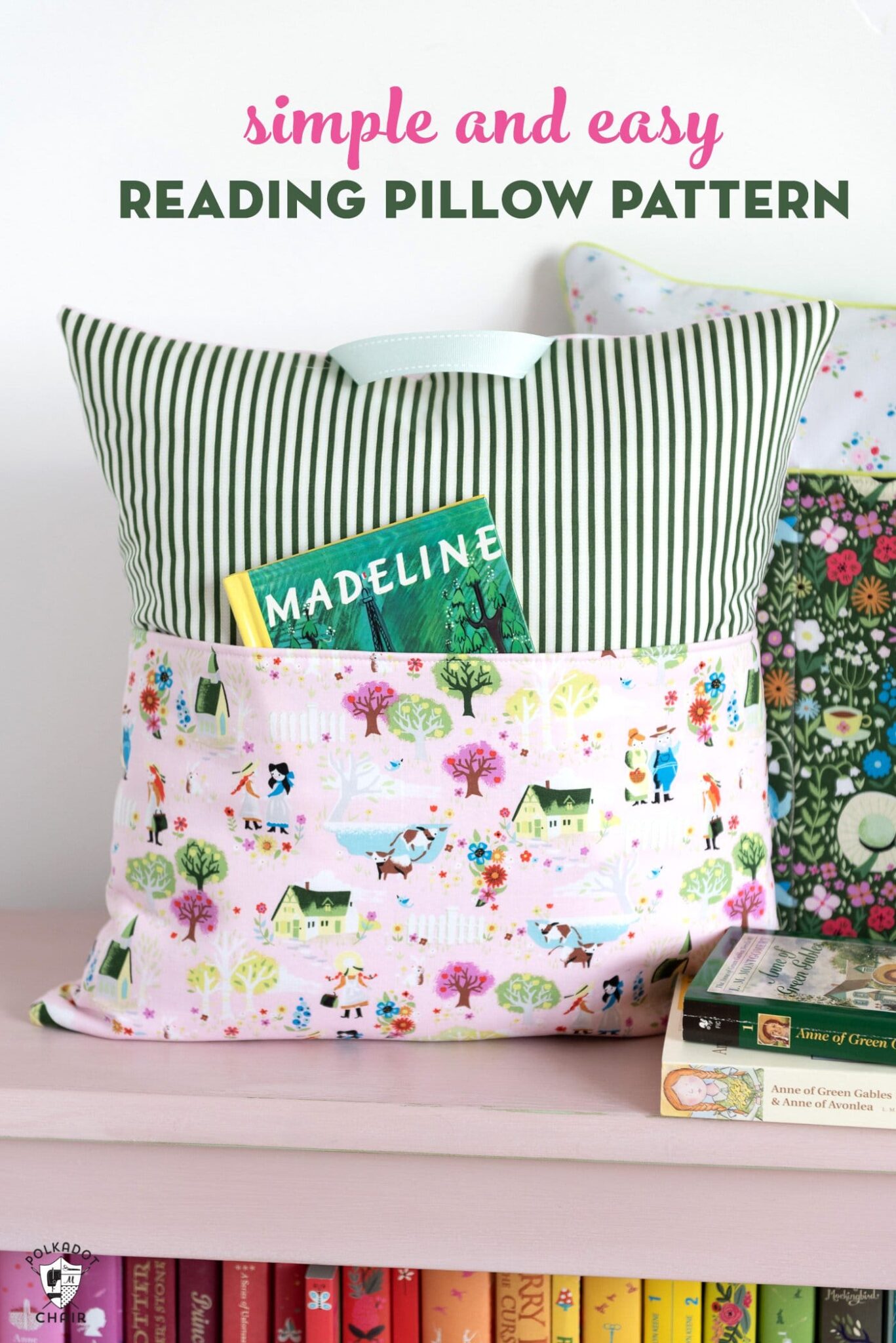 EASY Reading Pillow Pattern The Polka Dot Chair