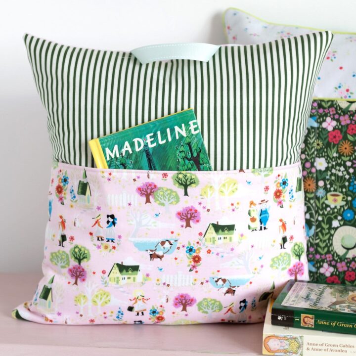 Learn How to Make a Book Pillow with this free Pattern Polka Dot Chair